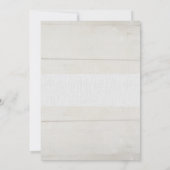 木こりの緑のベビー男女兼用シャワーウッド 招待状 (裏面)