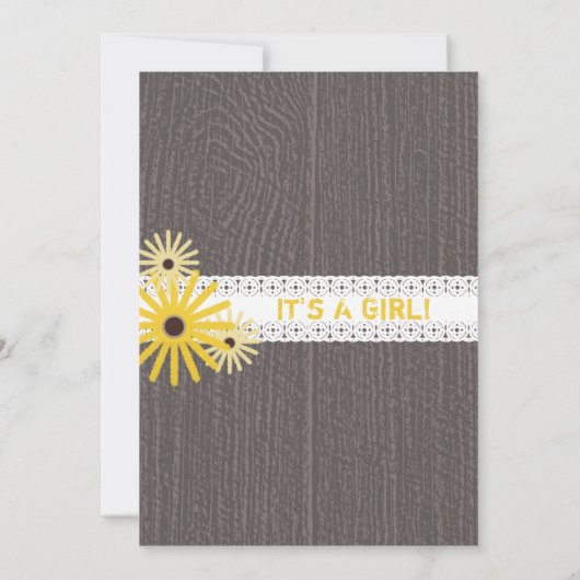 木こり刺激を受けたの蜂をテーマにしたベビーシャワー 招待状 (裏面)