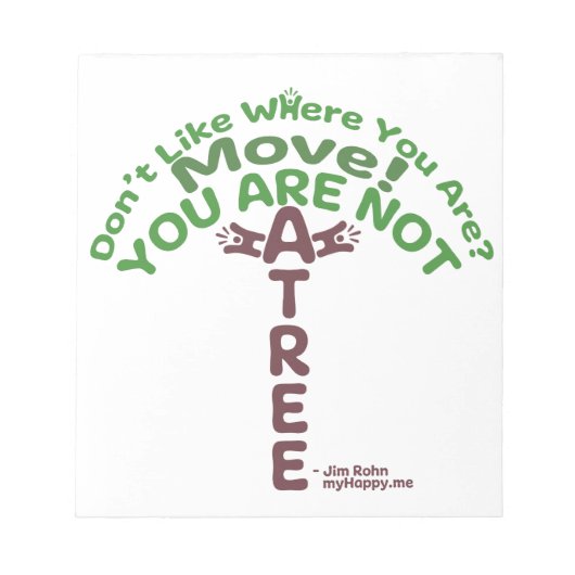 木じゃない! – ジム・ローン ノートパッド (正面)