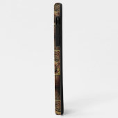 木で囲まれたレリーフ、 浮き彫りをシミュレートする丸い形状の正方形 Case-Mate iPhoneケース (裏面/左)