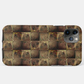 木で囲まれたレリーフ、 浮き彫りをシミュレートする丸い形状の正方形 Case-Mate iPhoneケース (裏面(横))