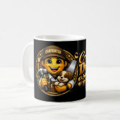 木で夢を形に: プロの大工 コーヒーマグカップ (正面左)