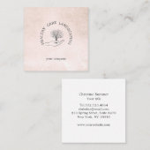 木で手 スクエア名刺 (正面/裏面)