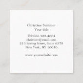 木で手 スクエア名刺 (裏面)