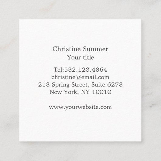 木で手 スクエア名刺 (裏面)