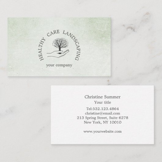 木で手 名刺 (正面/裏面)