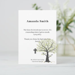 木で記念のチャリティカード サンキューカード