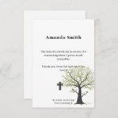 木で記念のチャリティカード サンキューカード (正面/裏面)