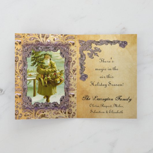 木とおもちゃのサンタビクトリアン シーズンカード (内部)