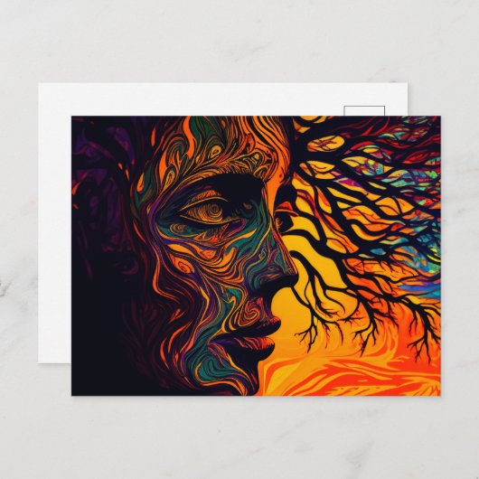 木としての母なる地球 ポストカード (正面/裏面)