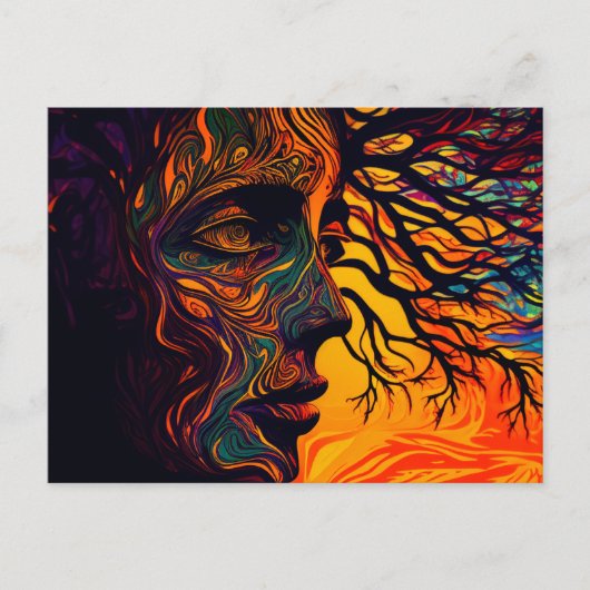 木としての母なる地球 ポストカード (正面)