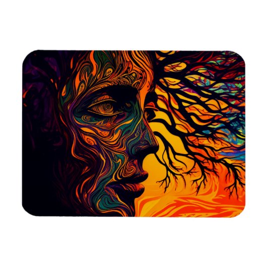 木としての母なる地球 マグネット (横)