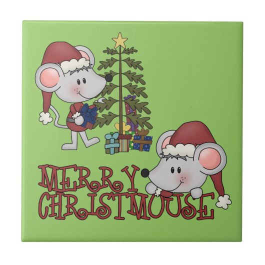 木とのメリーなChristmouse タイル (正面)