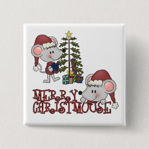 木とのメリーなChristmouse 缶バッジ