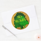 木との原子力の反核ことわざ無し ラウンドシール (封筒)
