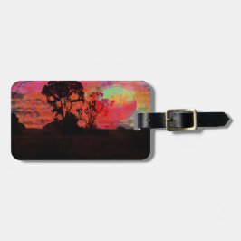 木との日没 ラゲッジタグ