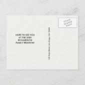 木との粋な黒板の家族会 インビテーションポストカード (裏面)