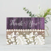 木との素朴なスタイルおよびレース-ありがとう サンキューカード (スタンド正面)