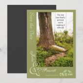 木とスイングのカントリーウェディング・セーブ・ザ・デート招待状 セーブザデート (正面/裏面)