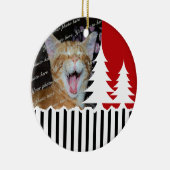 木とストライプ木の写真 セラミックオーナメント (右)