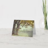 木とストリングライトのウェディング感謝祭 サンキューカード (正面)