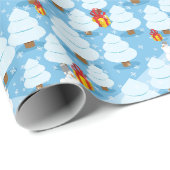 木とプレゼントパターンのクリスマスラッピングペーパー ラッピングペーパー (ロールコーナー)