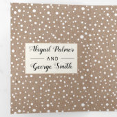 木とライトクラフト紙素朴な冬の結婚式 三つ折り招待状 (内部最初)