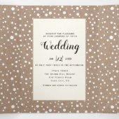 木とライトクラフト紙素朴な冬の結婚式 三つ折り招待状 (内部中)