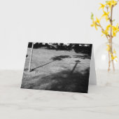 木とランプの柱は友だちだった カード (黄色い花)