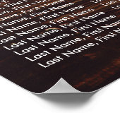 木とレースのひまわり結婚の座席表12 ポスター (角)