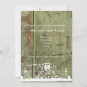 木とレースの新築祝い招待状 招待状 (裏面)