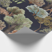 木と動物 ラッピングペーパー (角)