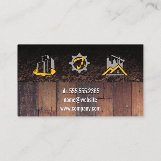 木と土 | 建築車 名刺 (裏面)