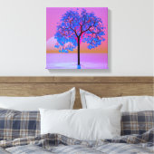 木と夕焼け キャンバスプリント (インサイチュ (寝室))