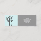 木と彼らのフルーツの名刺 – スキニー スキニー名刺 (裏面)