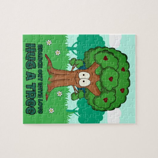 木と愛のハグ 木を抱きしめて ジグソーパズル (横)