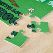 木と愛のハグ 木を抱きしめて ジグソーパズル (側面)