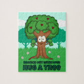 木と愛のハグ 木を抱きしめて ジグソーパズル (縦)