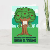 木と愛を広げよう ハグしよう サンキューカード (正面)