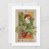 木と星と父飾のクリスマス シーズンカード (正面)