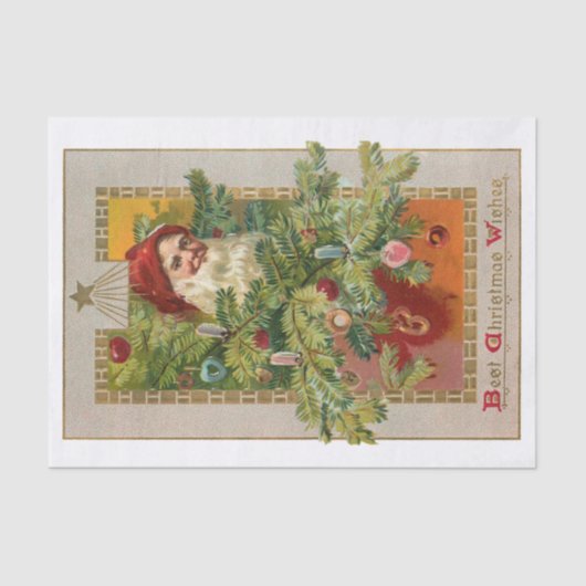 木と星と父飾のクリスマス 薄葉紙 (正面)