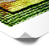 木と月の繊維芸術 ポスター (角)