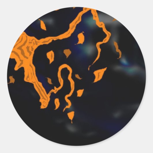 木と月 ラウンドシール (正面)