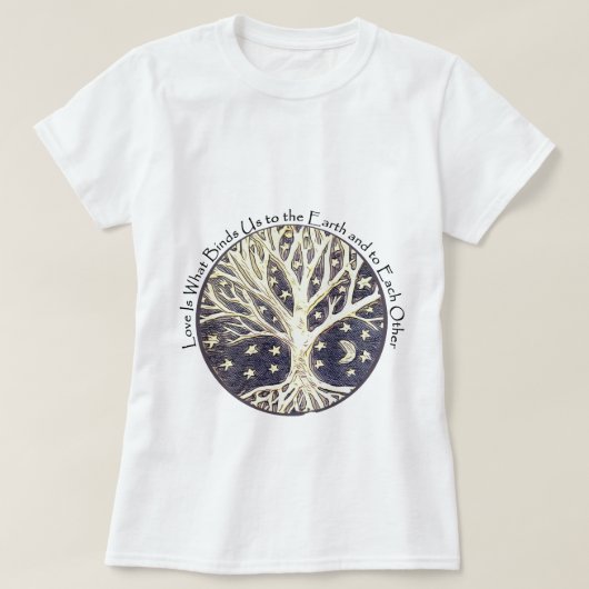 木と根 Tシャツ (デザイン正面)
