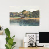 木と水のある風景 ポスター (ホームオフィス)