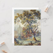 木と池(John Ruskin) カード (正面/裏面インサイチュ)