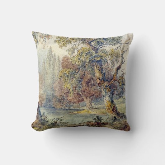 木と池(John Ruskin) クッション (正面)