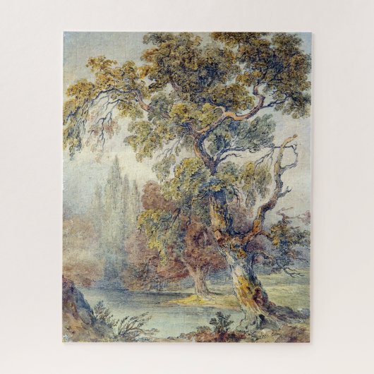 木と池(John Ruskin) ジグソーパズル (縦)