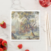 木と池(John Ruskin) スタンダードランチョンナプキン (インサイチュ)