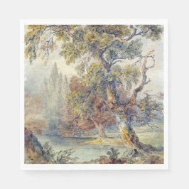 木と池(John Ruskin) スタンダードランチョンナプキン